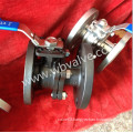 2 Piece Stainless Steel Flanged Ball Valve with Mounting Pad